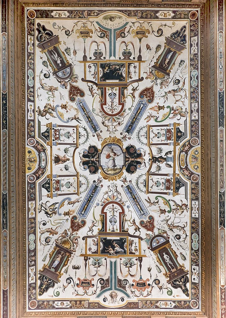 318-grottesche della volta del corridoio di levante. Il Timore - Galleria degli Uffizi, Firenze